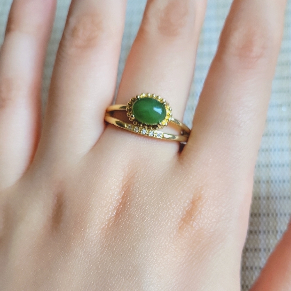 Jade Ring sz8.5 - adjustable